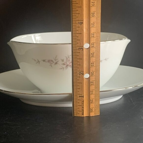 Noritake China “Gail” Gravy Boat with Under Plate #6710 - Picture 5 of 7